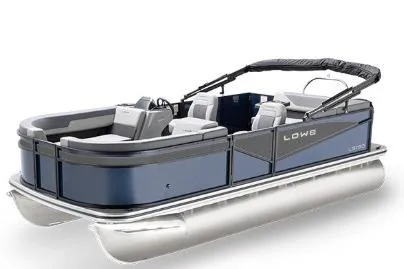 The Image of 2026 Lowe LS 190 pontoon boat with sleek design and spacious seating. - 0