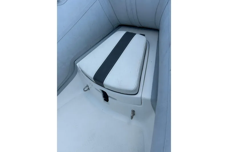 Slide: The Image of 2018 AB Inflatables Oceanus 4.30VSC boat interior seating detail. - 10