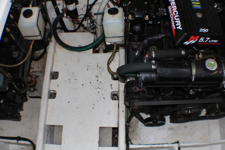 Slide: The Image of Control panel on a 2002 Bayliner 3055 Ciera boat, featuring dual battery switches. - 26