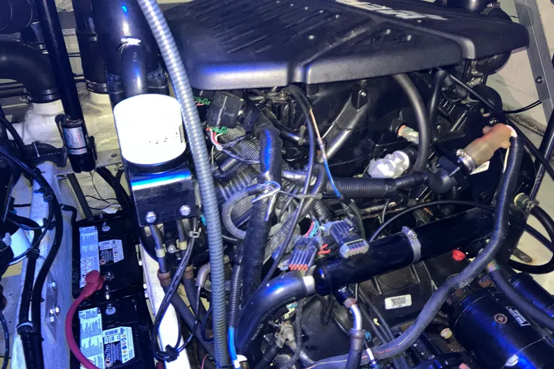 Slide: The Image of Engine compartment of a 2001 Formula 37 Performance Cruiser boat. - 52
