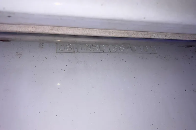 Slide: The Image of Hull identification number on a 2001 Formula 37 Performance Cruiser boat. - 60