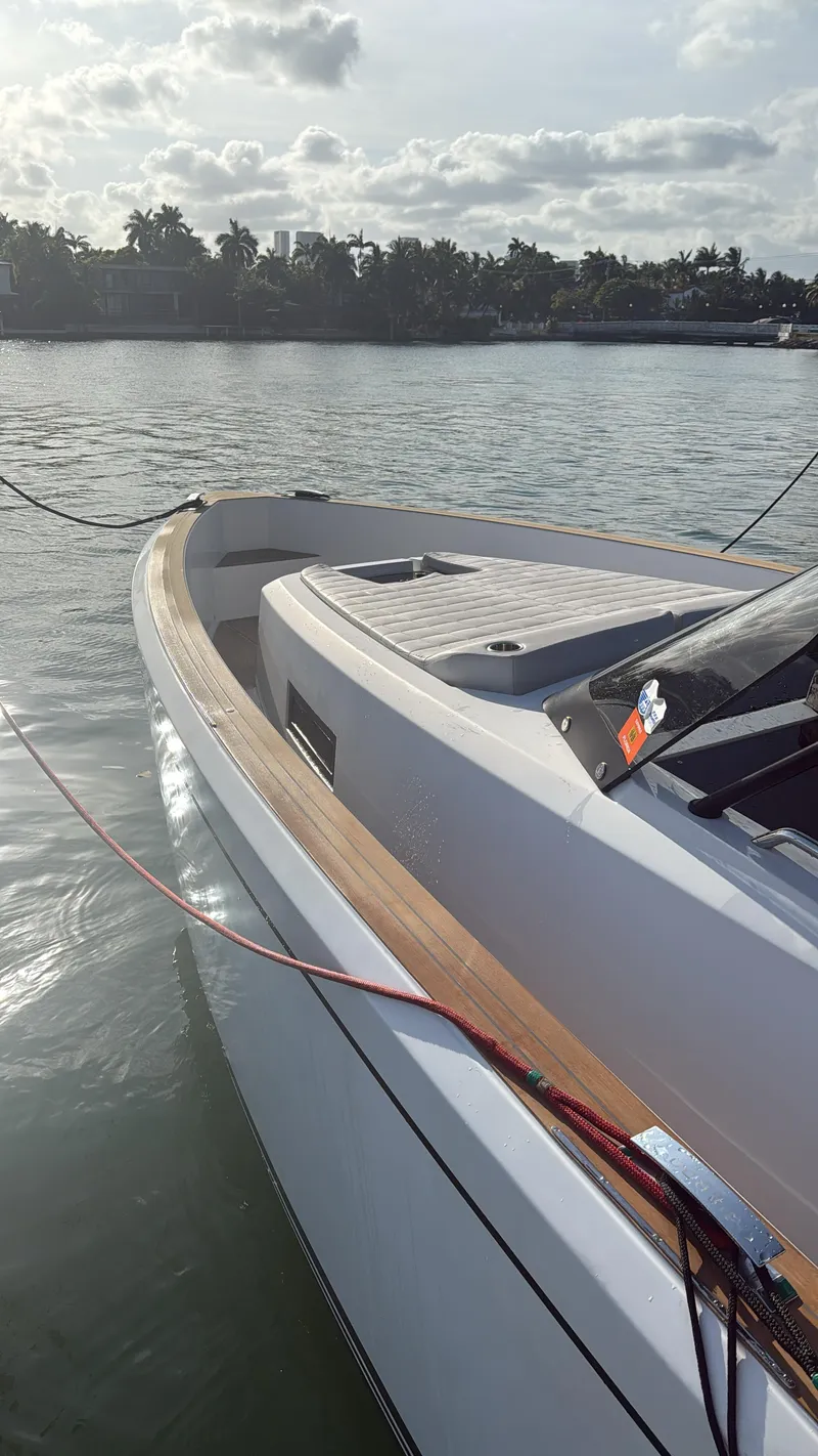 Slide: The Image of 2022 Pardo Yachts 38 docked, featuring sleek design and modern amenities. - 10