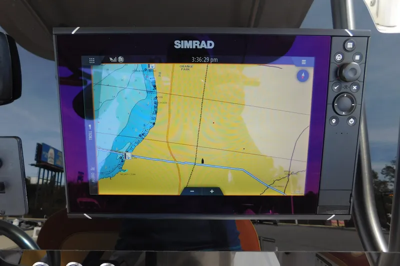 Slide: The Image of Simrad navigation display on 2008 Wellcraft 27 Scarab Tournament boat. - 35