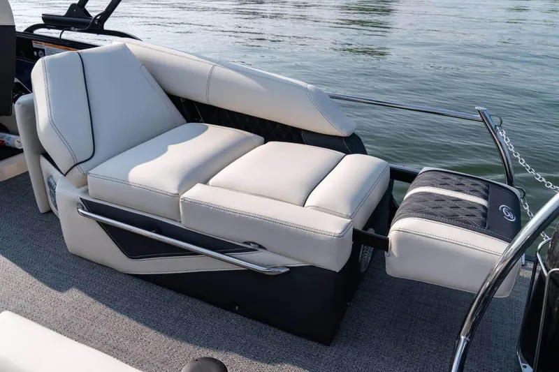 Slide: The Image of Manufacturer Provided Image: Luxurious seating on 2026 Barletta Lusso 23M boat, featuring elegant design and comfort. - 11