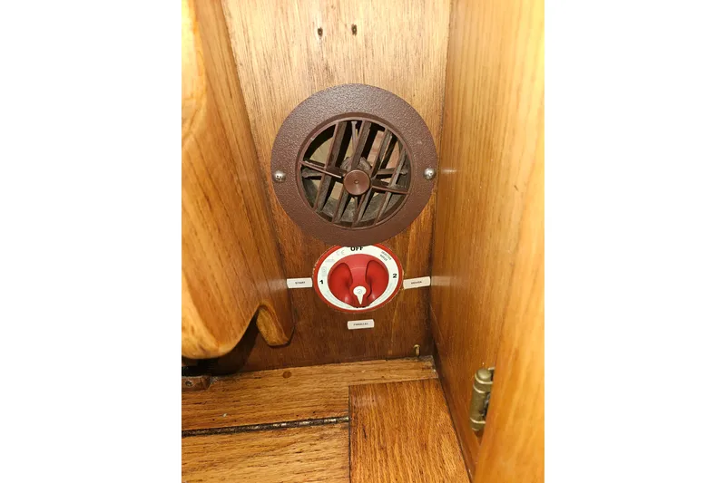 Slide: The Image of Stainless steel sink with modern faucet on 1981 Nordic Tug Cricket boat. - 39