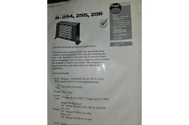 Slide: The Image of Espar Heater Systems control panel on 1981 Nordic Tug Cricket. - 41
