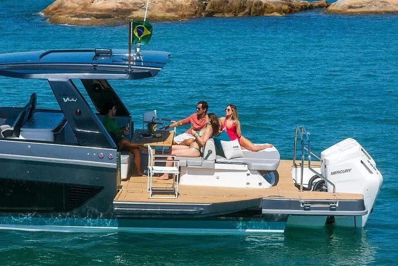 Slide: The Image of Manufacturer Provided Image: Luxury Schaefer V44 yacht from 2025 on blue water. - 55