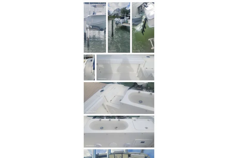 Slide: The Image of 2006 Sea Pro 270 Center Console boat, docked, showcasing interior and exterior features. - 2