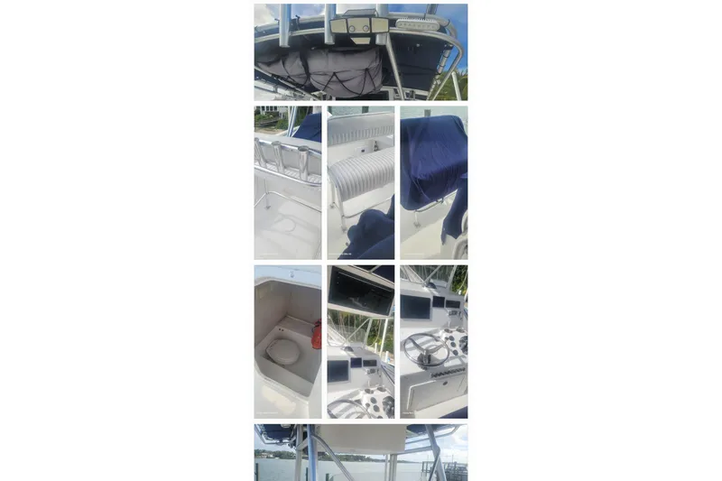 Slide: The Image of 2006 Sea Pro 270 Center Console boat interior and exterior details, including seating and helm. - 3