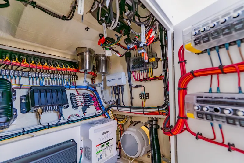 Slide: The Image of Simrad electronic systems in 2025 SeaVee 370Z boat, showcasing advanced marine technology. - 57