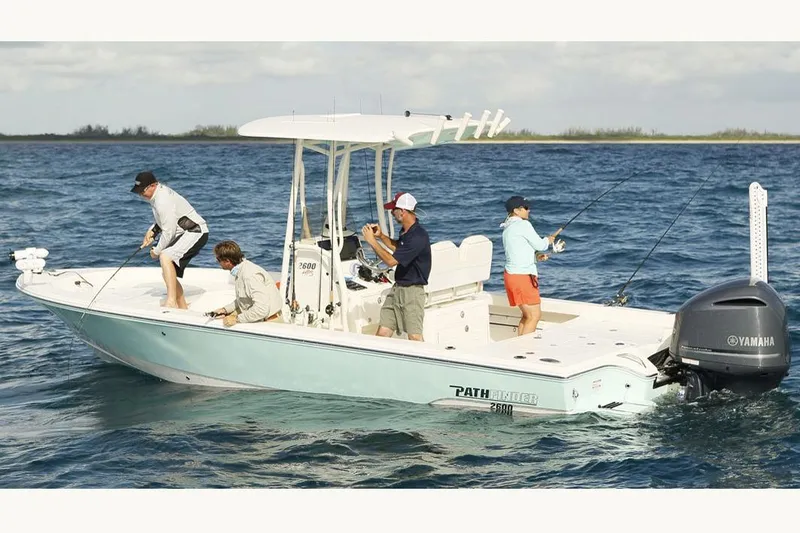 The Image of Manufacturer Provided Image: 2015 Pathfinder 2600 HPS boat with people fishing in open water. - 2