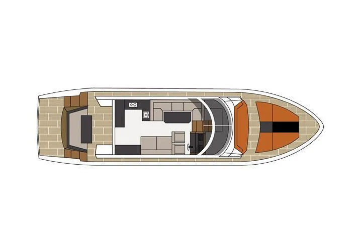 Slide: The Image of Manufacturer Provided Image: Top view layout of 2022 Cruisers Yachts 60 Cantius luxury boat. - 23