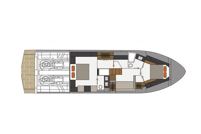 Slide: The Image of Manufacturer Provided Image: Floor plan of 2022 Cruisers Yachts 60 Cantius, showcasing interior layout and engine room. - 24