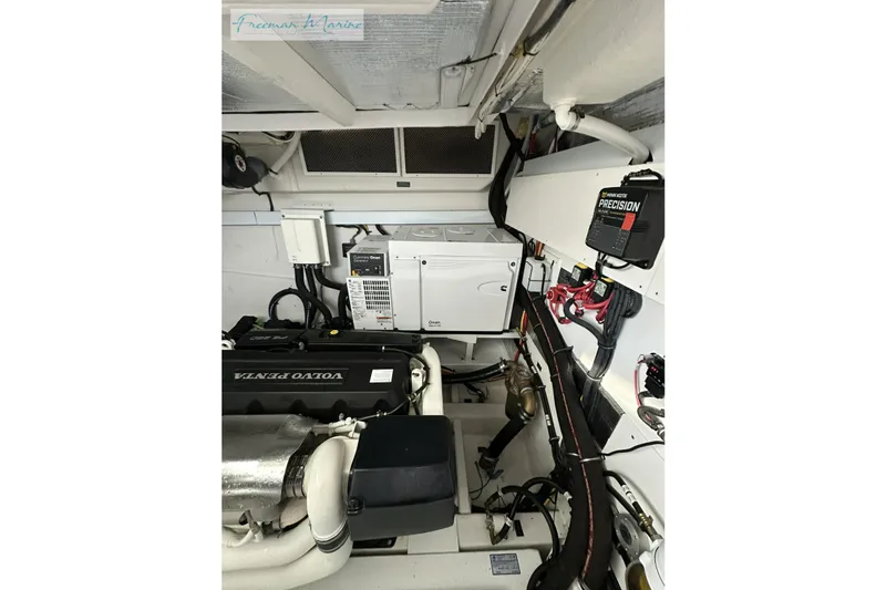 Slide: The Image of Engine room of 2022 Cruisers Yachts 60 Cantius with Volvo Penta engine. - 65