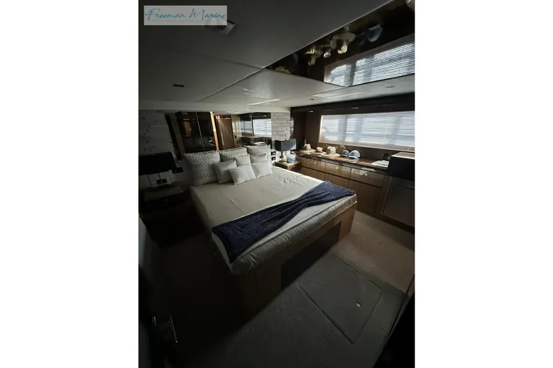 Slide: The Image of Luxurious bedroom interior of 2022 Cruisers Yachts 60 Cantius with elegant decor. - 87