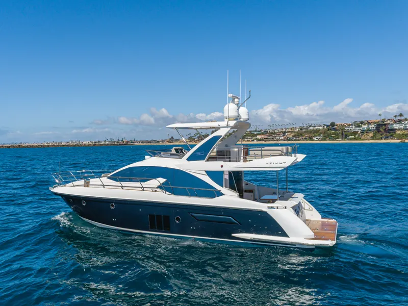 Slide: The Image of Azimut 50 Fly 2015 yacht on open sea under clear sky. - 2
