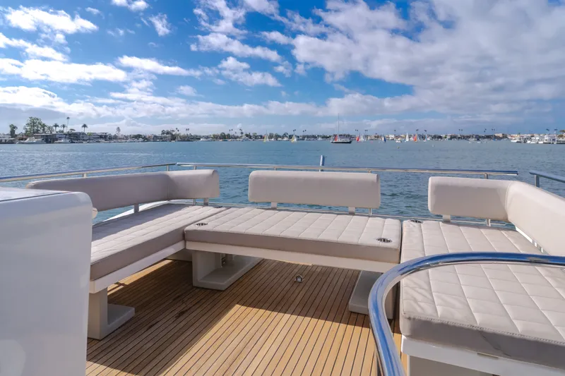 Slide: The Image of Azimut 50 Fly 2015 yacht with deck view overlooking the sea. - 44