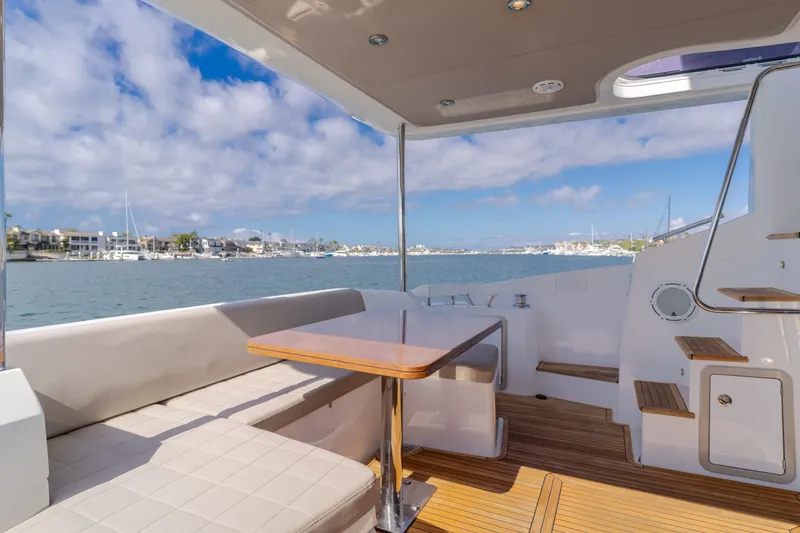 Slide: The Image of Azimut 50 Fly 2015 yacht with harbor view. - 48