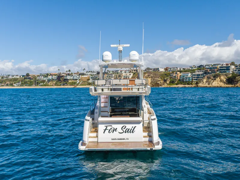 Slide: The Image of Azimut 50 Fly 2015 yacht on open sea near coastline. - 9