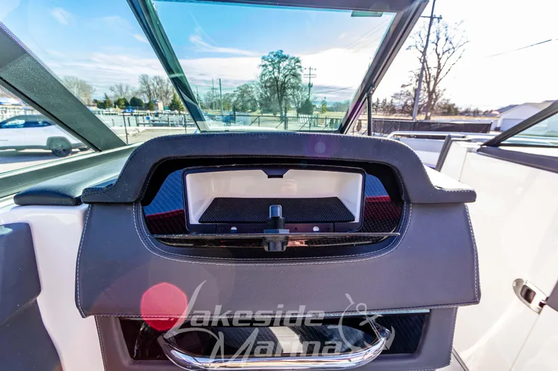 Slide: The Image of 2026 Chaparral SSX 6 dashboard with modern design and sleek windshield view. - 30