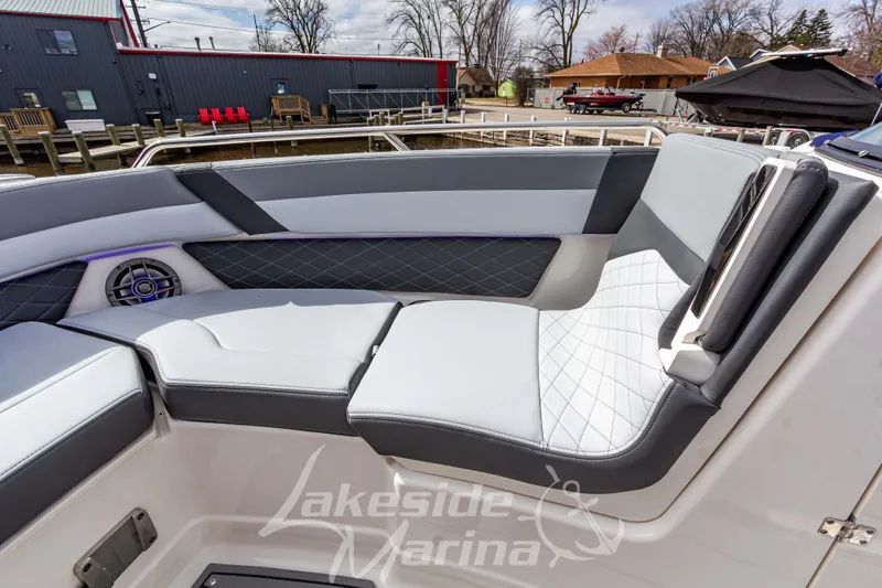 Slide: The Image of Interior seating of 2026 Chaparral SSX 6 boat at Lakeside Marina. - 30