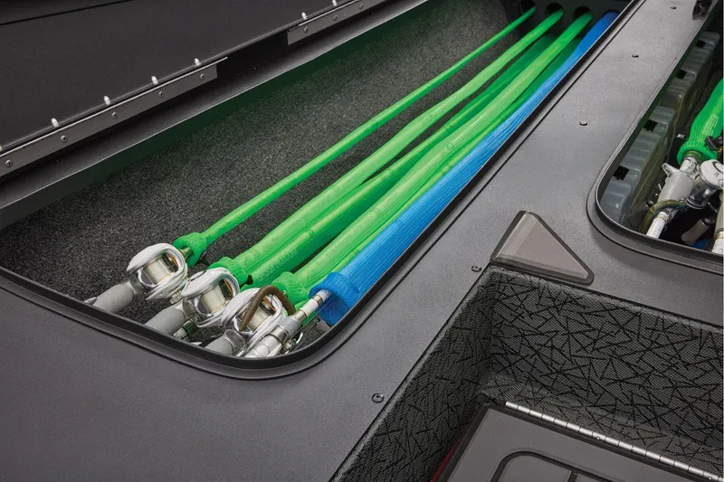 Slide: The Image of 2026 Tracker Savage 215 boat interior with Garmin steering system. - 20