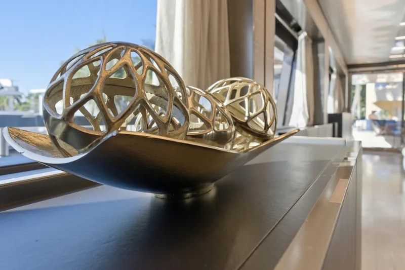 Slide: The Image of Luxurious bathroom interior of 2018 Ferretti Yachts 920 with ocean view window. - 38