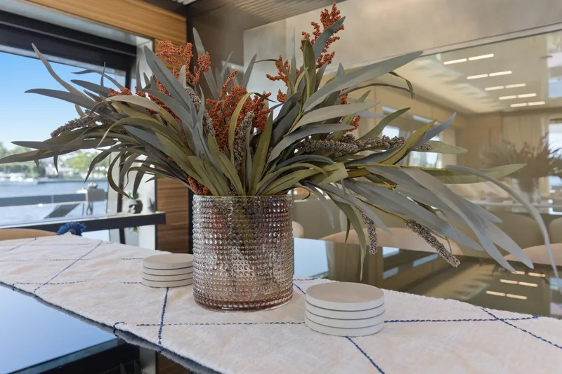 Slide: The Image of Luxurious interior of 2018 Ferretti Yachts 920 with modern design and elegant finishes. - 35