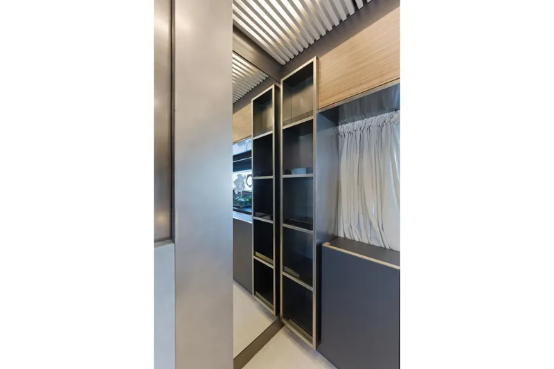 Slide: The Image of Luxurious interior of 2018 Ferretti Yachts 920 with modern design and waterfront view. - 45