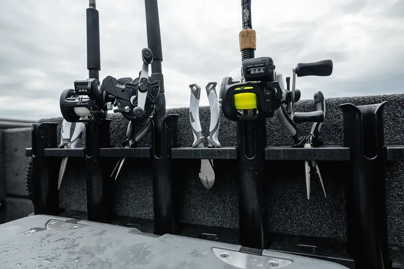 Slide: The Image of Manufacturer Provided Image: Fishing rods and tools on a 2025 Lund 2075 Fisherman boat. - 22