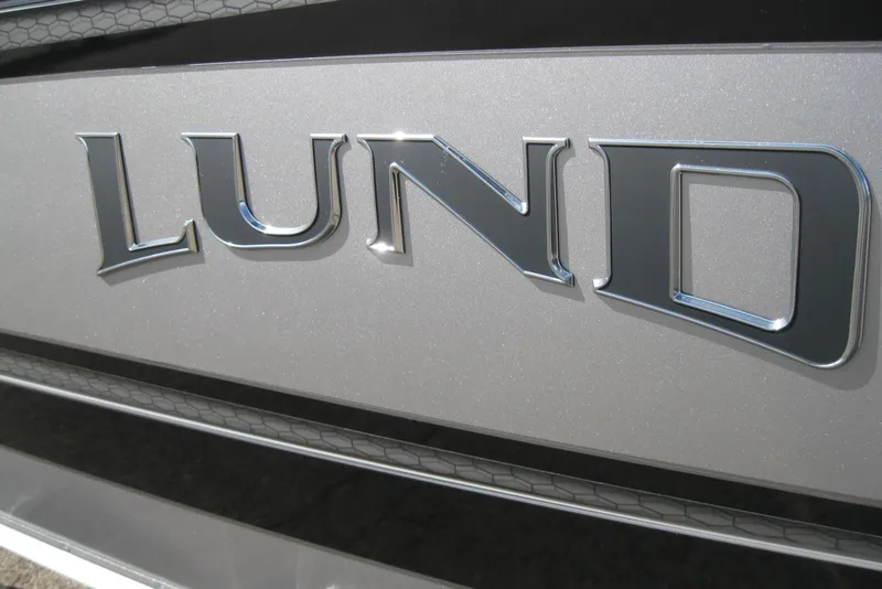 Slide: The Image of Close-up of Lund logo on 2026 Lund 2075 Fisherman boat. - 3