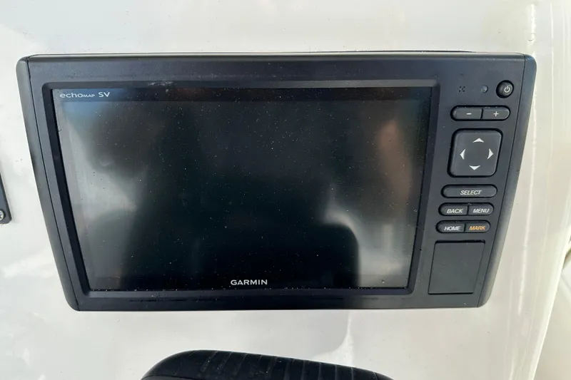 Slide: The Image of Garmin echoMAP SV on 2014 Tidewater 250 CC Adventure boat dashboard. - 17