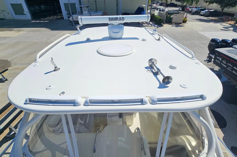 Slide: The Image of 2008 Hydra-Sports Vector 3500 VX boat with Simrad equipment on deck. - 33