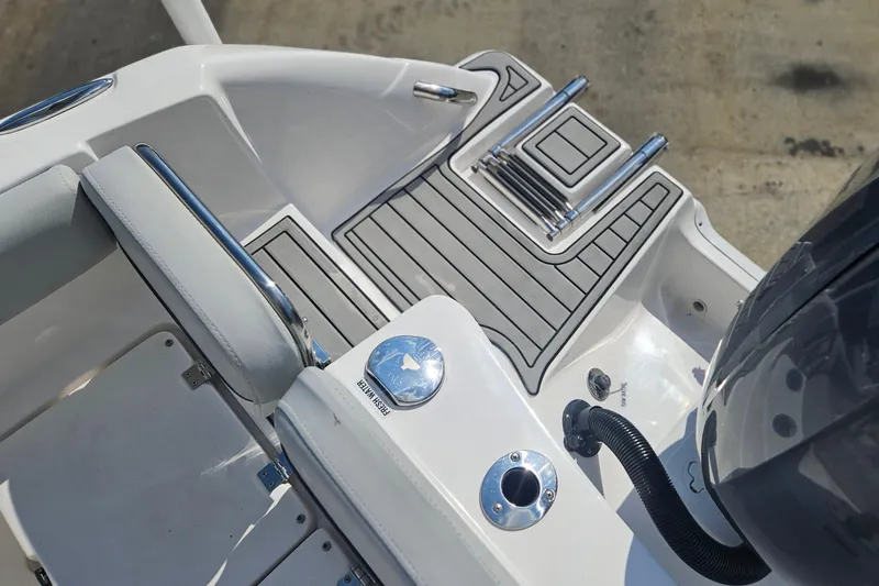 Slide: The Image of 2022 Sea Fox 226 Traveler boat interior with seating. - 14