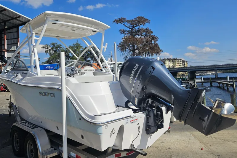 Slide: The Image of Yamaha 200 outboard engine on 2022 Sea Fox 226 Traveler boat, ultra-low emission. - 5