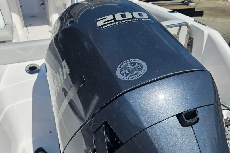 Slide: The Image of 2022 Sea Fox 226 Traveler boat with Yamaha outboard motor on trailer. - 6