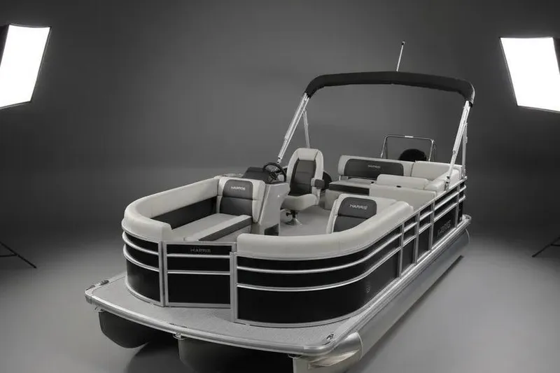 The Image of 2025 Harris FloteBote 230 Cruiser pontoon boat in studio lighting. - 1