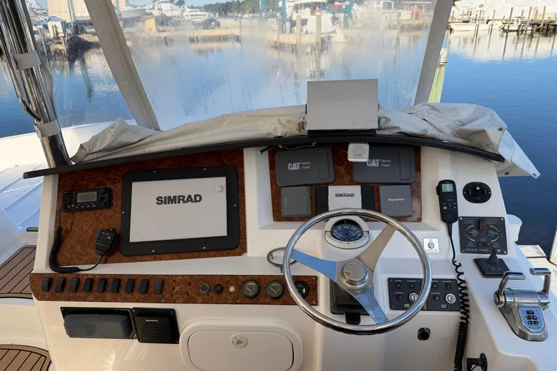 Slide: The Image of Helm of 2006 Neptunus 56 Flybridge yacht with Simrad navigation system. - 6
