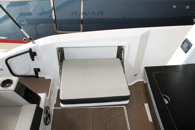 Slide: The Image of 2026 Navan C30 boat interior with foldable seat and modern design elements. - 21