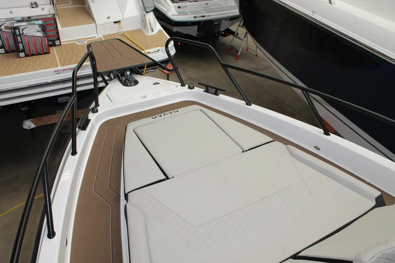 Slide: The Image of 2026 Navan C30 boat deck with cushioned seating and sleek design. - 32