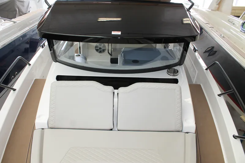 Slide: The Image of 2026 Navan C30 boat interior with cushioned seating and sleek design. - 33