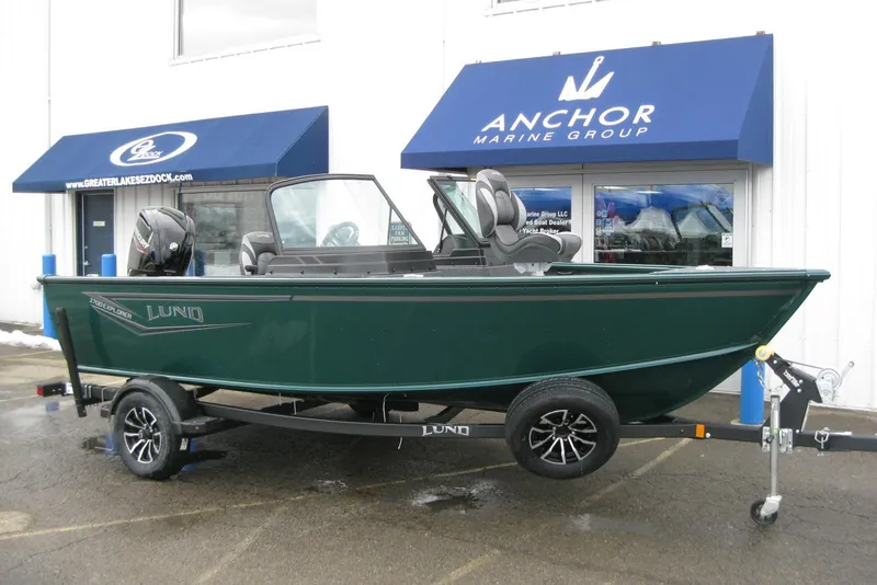 Slide: The Image of 2026 Lund 1700 Explorer Sport boat displayed at Anchor Marine Group. - 3