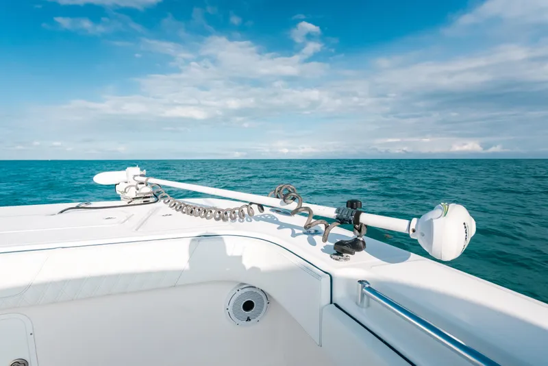 Slide: The Image of Invincible 37 Catamaran 2021 on open sea under blue sky. - 16