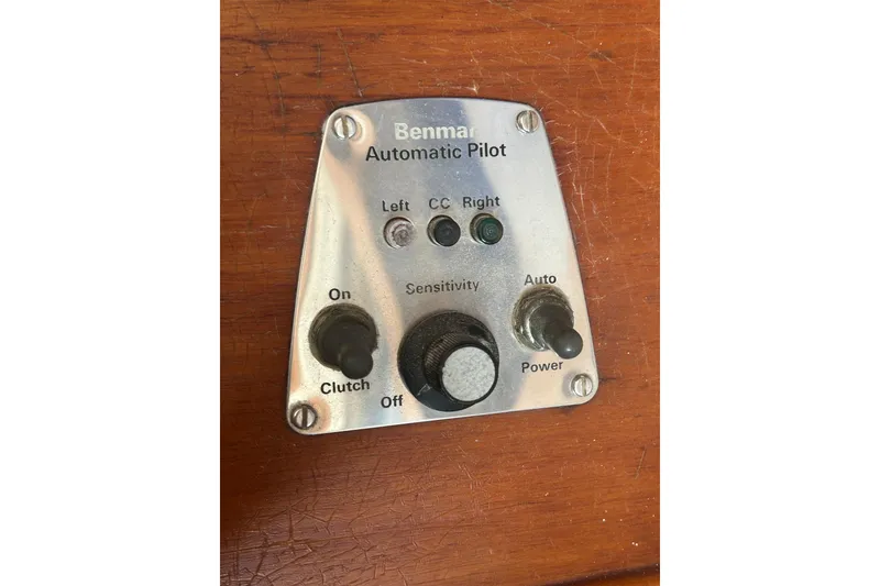 Slide: The Image of Benmar Automatic Pilot control panel on 1973 Grand Banks 32 Sedan boat. - 36