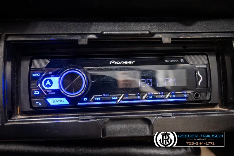 Slide: The Image of Pioneer stereo system in 2005 Crownline 225 LPX boat dashboard. - 29