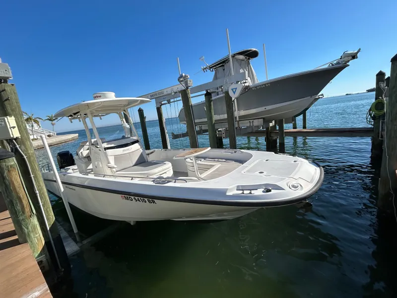 Slide: The Image of Interior view of a 2015 Boston Whaler 270 Dauntless boat. - 12