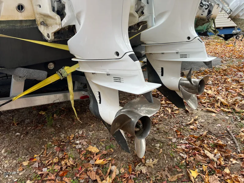 Slide: The Image of Century 2400 boat engines, autumn leaves background, year 2021. - 10