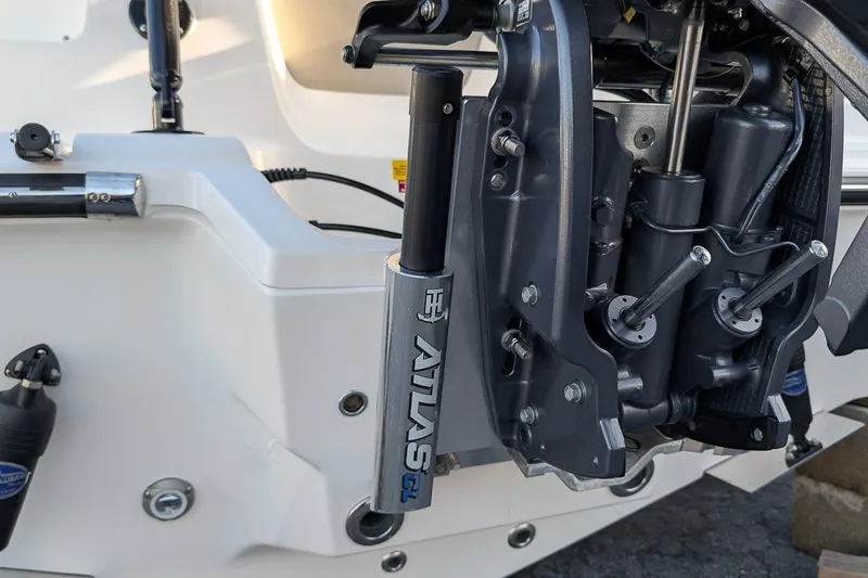 Slide: The Image of 2026 Key West 239 FS boat engine with Atlas hydraulic jack plate. - 5