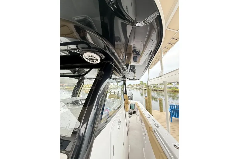 Slide: The Image of Touchscreen display on 2025 Sportsman Open 352 Center Console boat. - 14