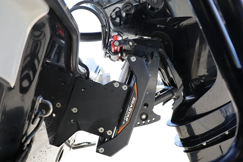 Slide: The Image of Close-up of 2019 BLUEWAVE Purebay 220 boat engine components. - 3